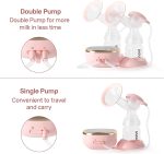 NCVI Double Electric Breast Pump 8782, Portable Anti-Backflow, with 4 Size Flanges, 4 Modes & 9 Levels, LED Display, 10 Breastmilk Storage Bags, Ultra-Quiet and Pain Free Breast Pumps - Image 4
